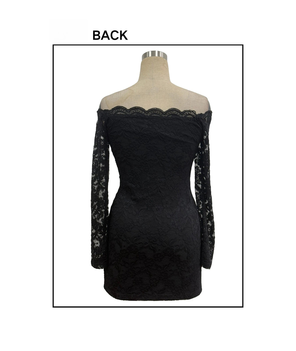 New Elegant Long Sleeve Lace Off Shoulder Neck Long-sleeved Slim Fit Thin Outing Hot Girls Outfits for Sexy Ladies Short Dress