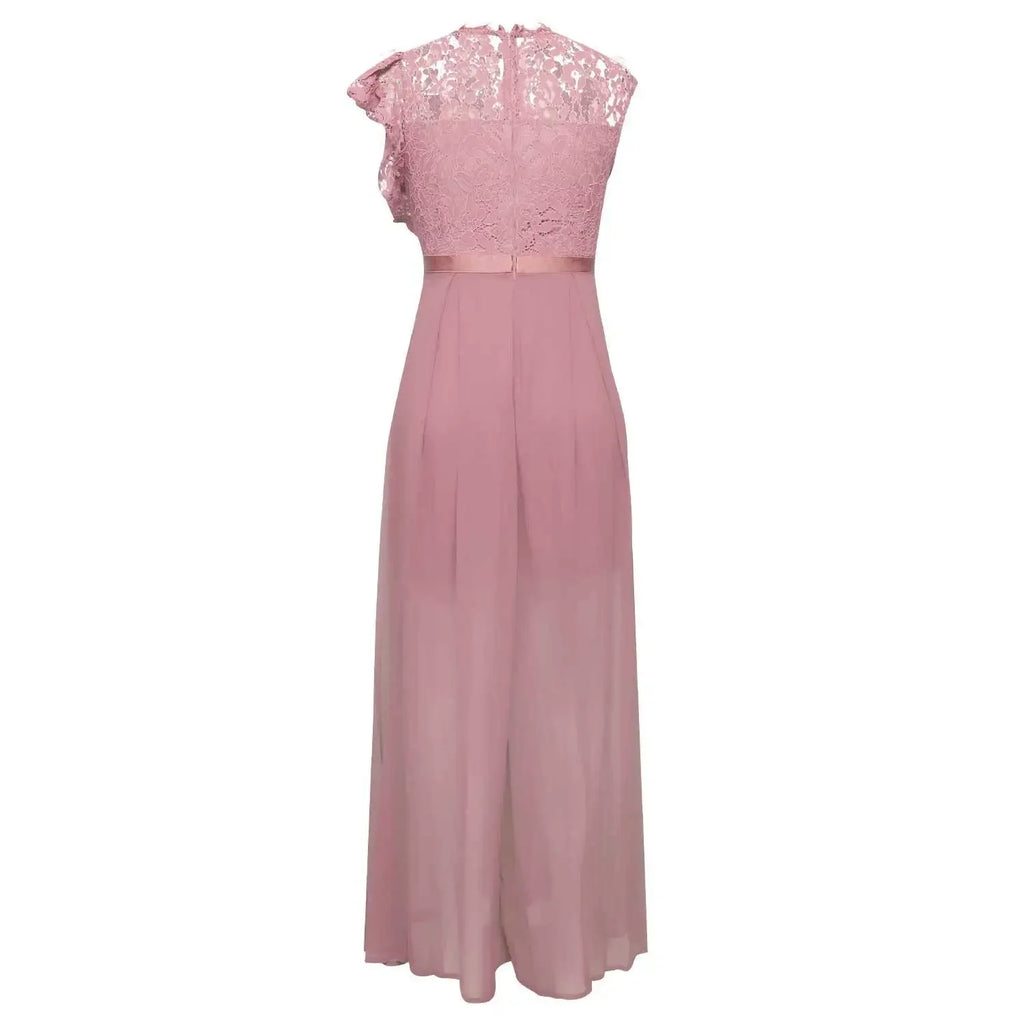 Women Elegant Long High Waisted Dress Sexy Sleeveless Bodycon Maxi Dress with Ruched Detail Split Hem