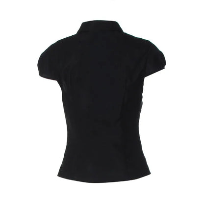 Hot Girl Vintage Y2k Harajuku Crop Tops Button Cardigan Short Sleeve Women Korean Fashion Basic Style T Shirts Casual Streetwear