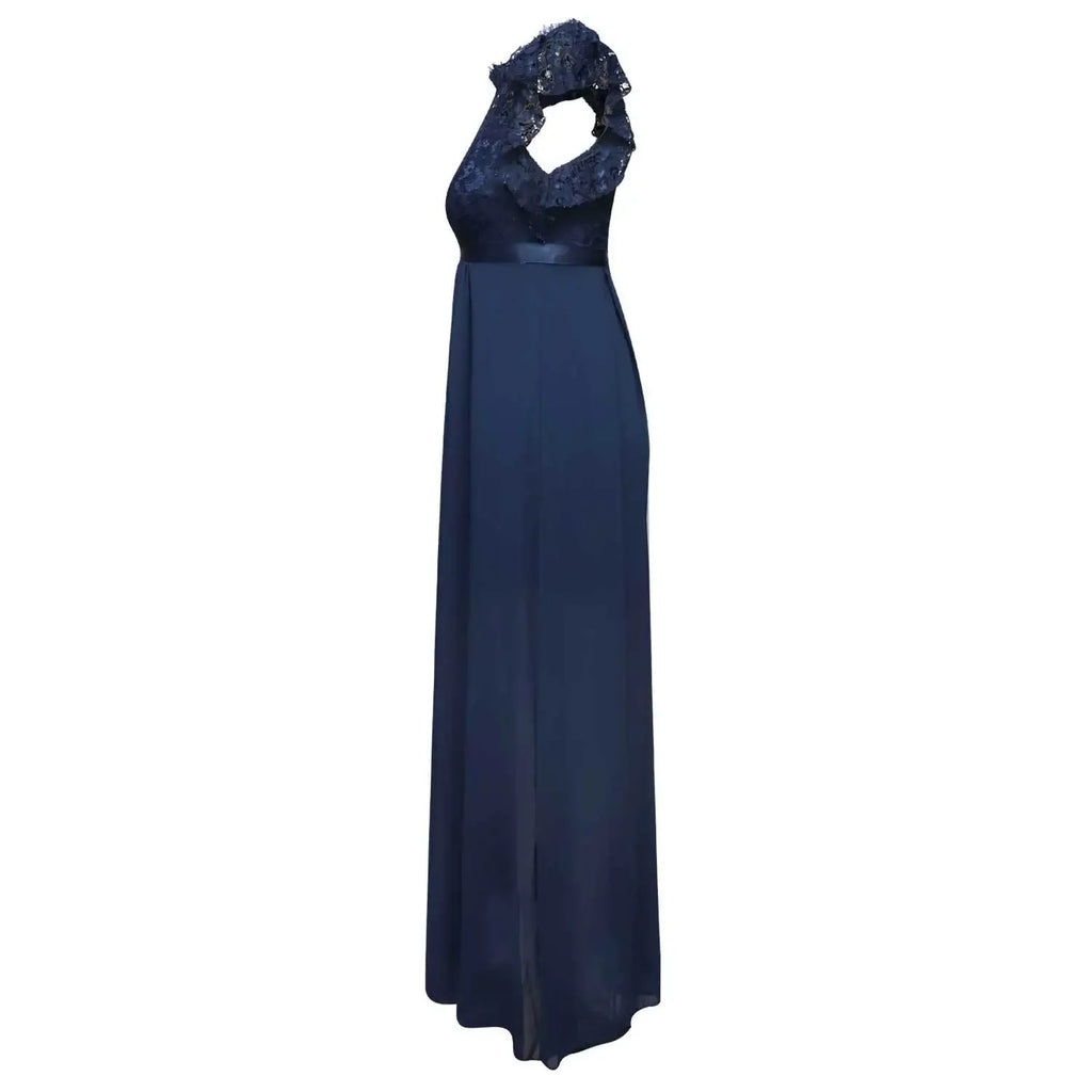 Women Elegant Long High Waisted Dress Sexy Sleeveless Bodycon Maxi Dress with Ruched Detail Split Hem