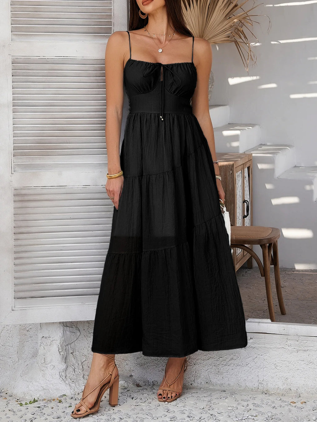 Slip Dress Women Party Long Dresses Sundress Slash Neck Sleeveless Backless Solid Lace Up Sexy Vestidos Summer 2026 A Line