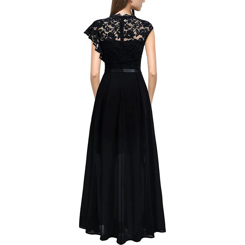Women Elegant Long High Waisted Dress Sexy Sleeveless Bodycon Maxi Dress with Ruched Detail Split Hem