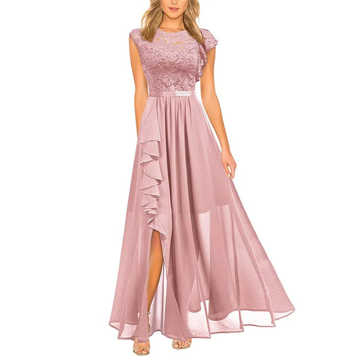 Women Elegant Long High Waisted Dress Sexy Sleeveless Bodycon Maxi Dress with Ruched Detail Split Hem
