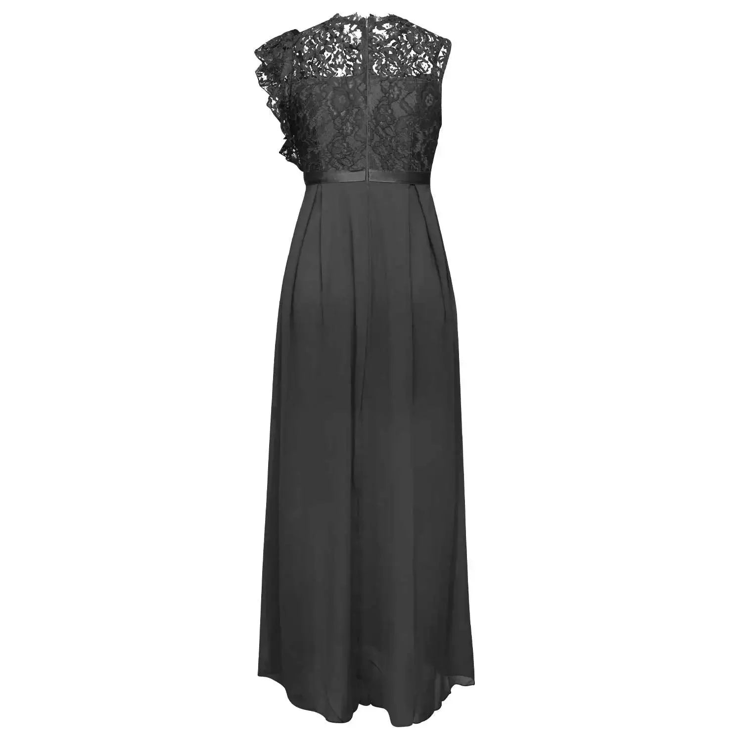 Women Elegant Long High Waisted Dress Sexy Sleeveless Bodycon Maxi Dress with Ruched Detail Split Hem