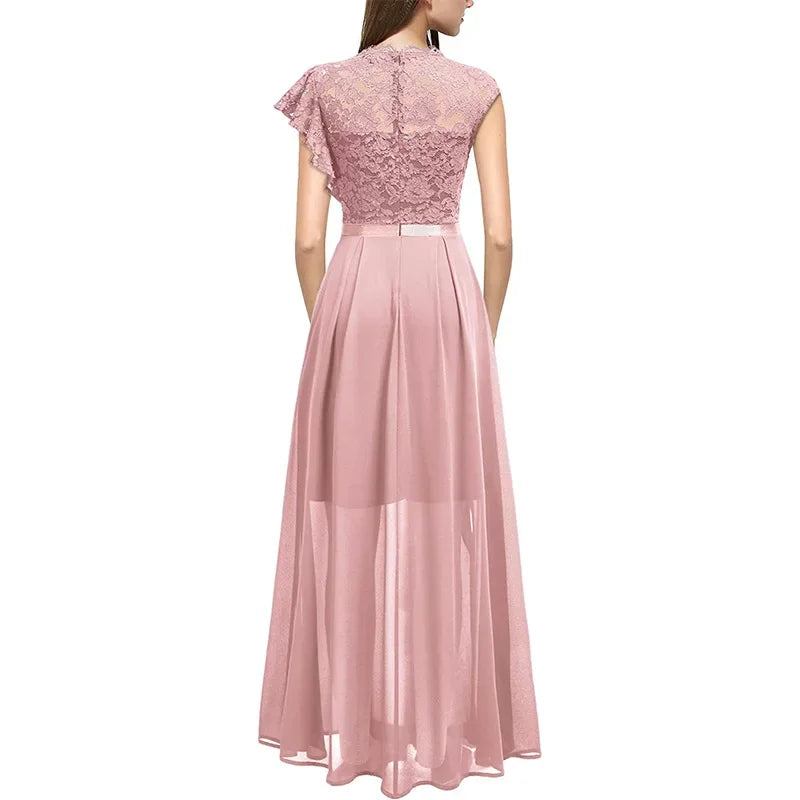 Women Elegant Long High Waisted Dress Sexy Sleeveless Bodycon Maxi Dress with Ruched Detail Split Hem