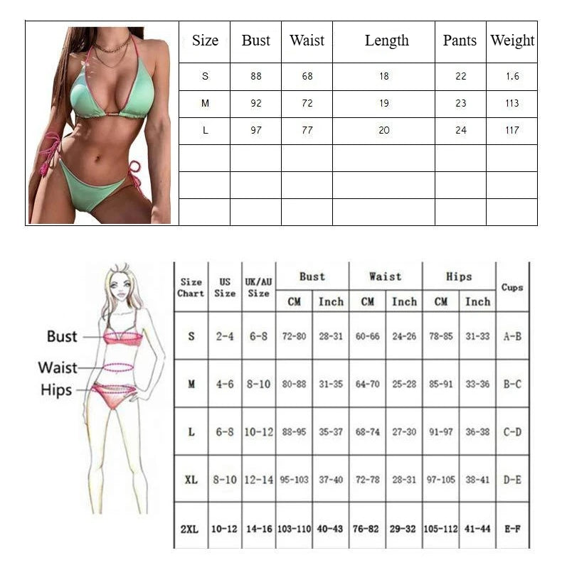 Women's Halter Tie Tassel Detail Two Piece Water Outfit Adjustable Side Drawstring Separated Swim Set for Beach Vacation Outfits