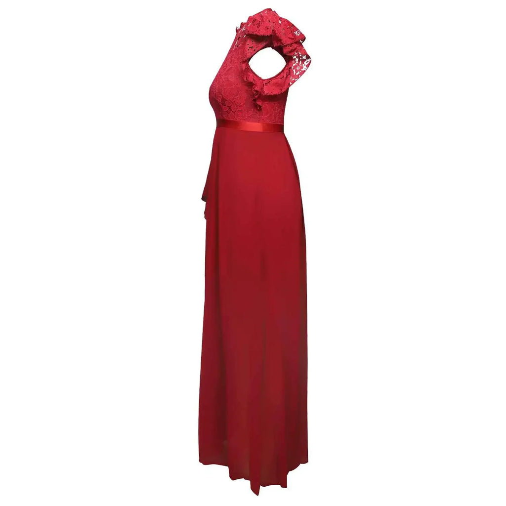 Women Elegant Long High Waisted Dress Sexy Sleeveless Bodycon Maxi Dress with Ruched Detail Split Hem