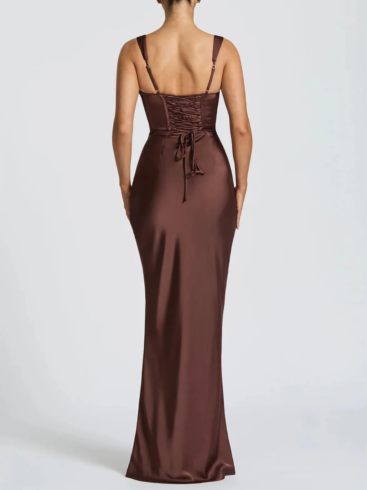 Women's Maxi Dress Elegant Sleeveless Solid Color Slim Fit Suspender Hip-wrapped Strap Dresses Fashion Ladies Party Long Skirt