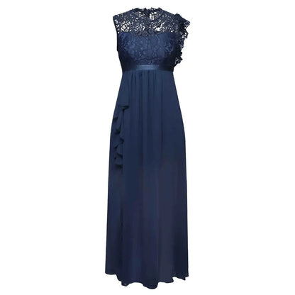 Women Elegant Long High Waisted Dress Sexy Sleeveless Bodycon Maxi Dress with Ruched Detail Split Hem