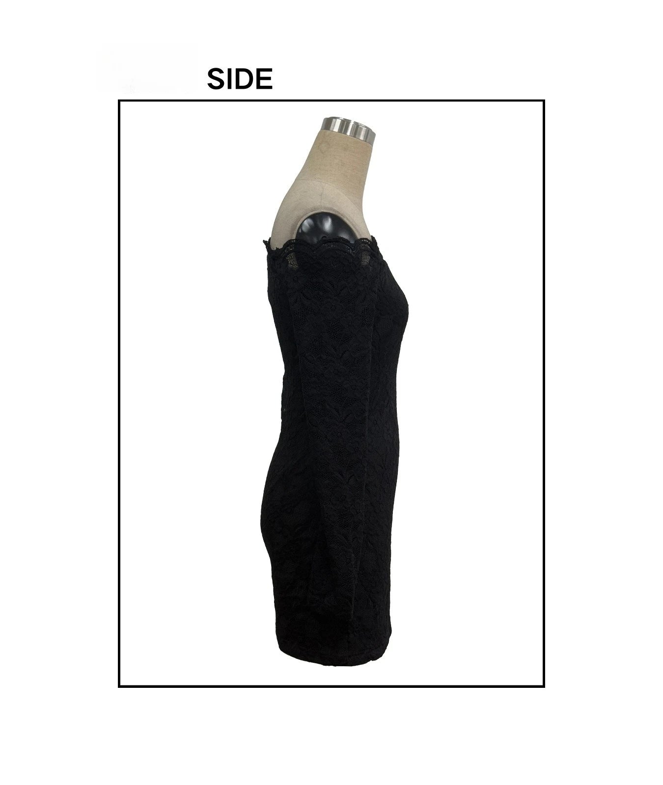 New Elegant Long Sleeve Lace Off Shoulder Neck Long-sleeved Slim Fit Thin Outing Hot Girls Outfits for Sexy Ladies Short Dress