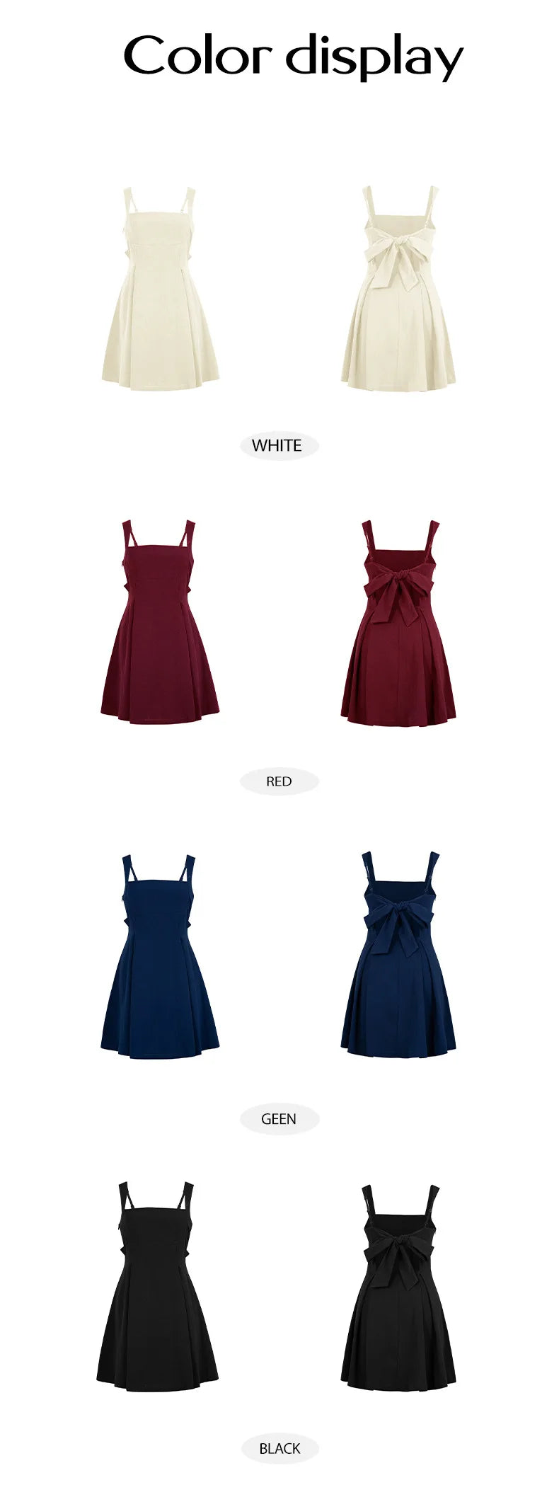 Summer Elegant Women's Dress Sexy Square Collar Solid Color High Waist A-Line Backless Dress Party Outfit Vestido