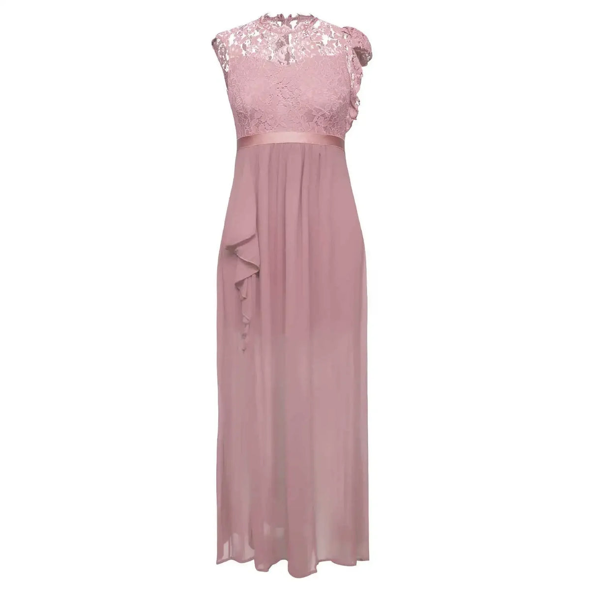 Women Elegant Long High Waisted Dress Sexy Sleeveless Bodycon Maxi Dress with Ruched Detail Split Hem